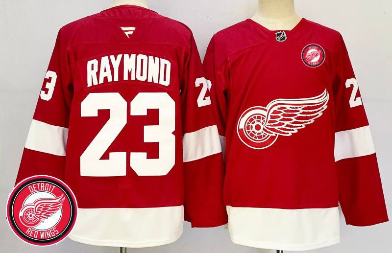 Men Detroit Red Wings 23 Raymond Red Fanatics 2025 NHL Jersey style 6